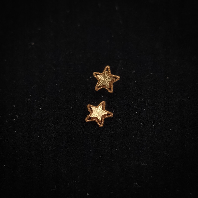 گوشواره میخی طلا 18 عیار زنانه ناریا مدل Star تراش  کد AB28_28 - 2