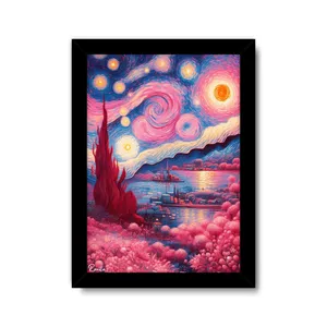 تابلو راویتا طرح ونگوک کد 3670 فریم مشکی