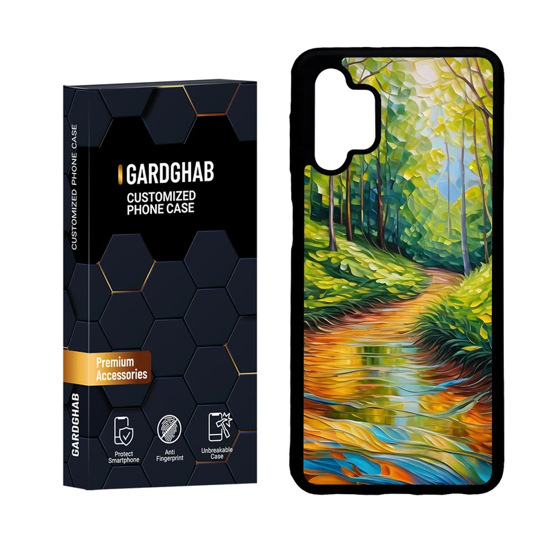 کاور گارد قاب مدل دور ژله ای هنری مناسب برای گوشی موبایل سامسونگ Galaxy A32 5G / M32 5G