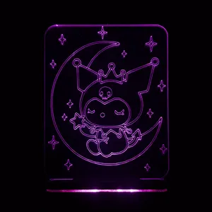  چراغ خواب سان لیزر طرح کرومی و ماه مدل کلید دار