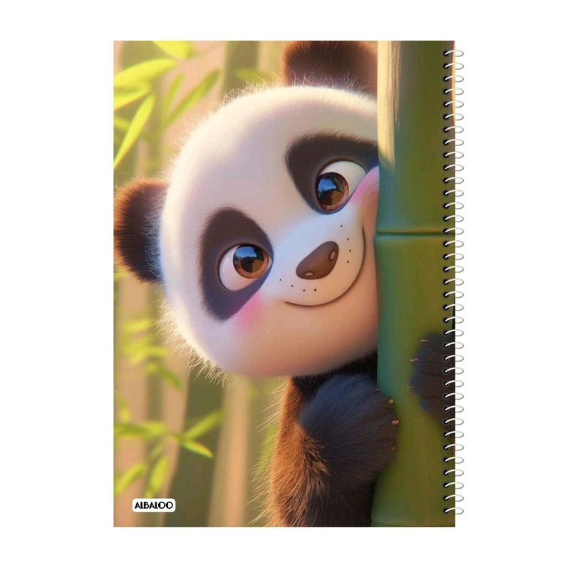 دفتر مشق 100 برگ آلبالو طرح پاندا کد 2105