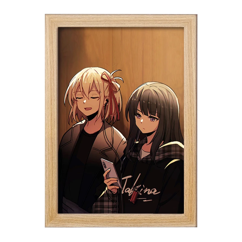 تابلو خندالو مدل تاکینا و چیساتو انیمه لیکوریس ریکویل Lycoris Recoil  کد 22987