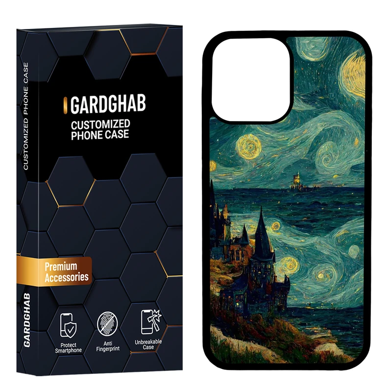 کاور گارد قاب مدل پشت گلس هنری مناسب برای گوشی موبایل اپل iPhone 13 Pro Max