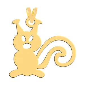 آویز گردنبند طلا 18 عیار زنانه فرشته مدل سنجاب WNL-000445