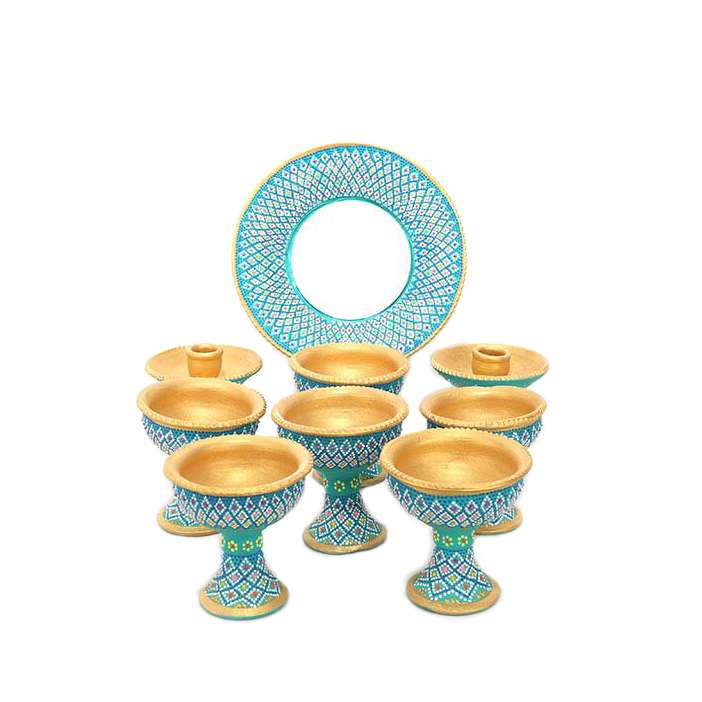 مجموعه ظروف هفت سین 9 پارچه کد NR-009