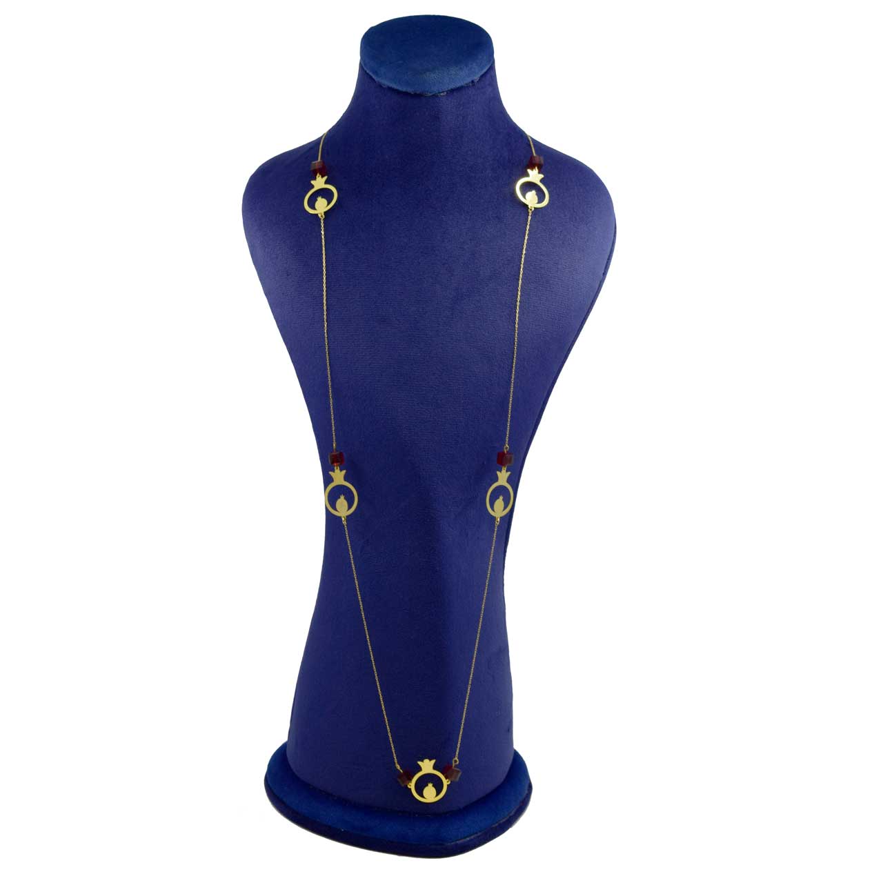 گردنبند طلا 18 عیار زنانه کانیار گالری طرح انار مدل Yalda7