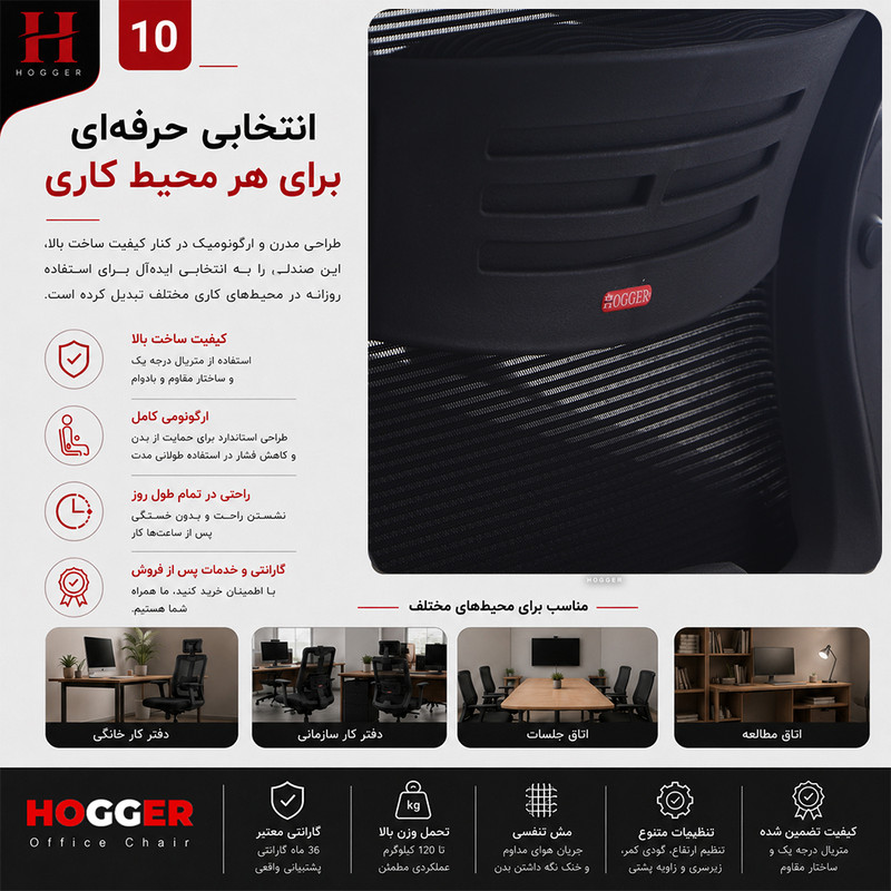 صندلی مدیریتی هوگر مدل MH2040