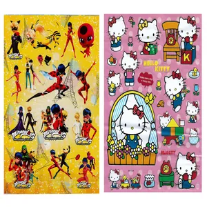 استیکر کودک طرح  دختر کفشدوزکی و کیتی کد CT111 مجموعه 2 عددی