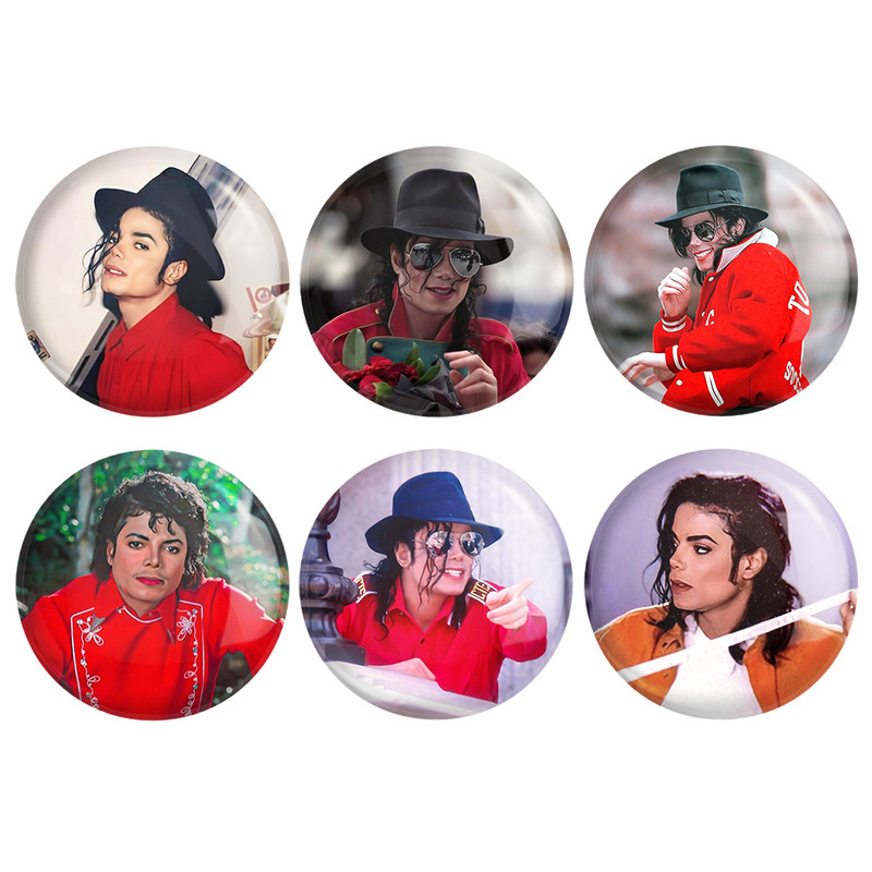 مگنت خندالو طرح مایکل جکسون Michael Jackson کد 1103A مجموعه 6 عددی