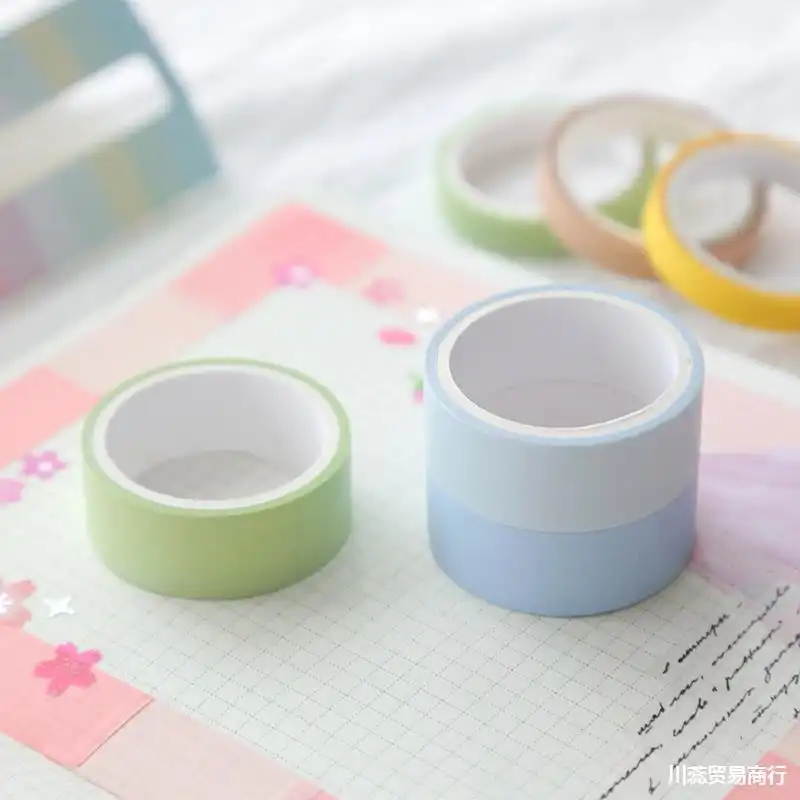 چسب نواری طرح رنگارنگ عرض 1 سانتی متر بسته 12 عددی