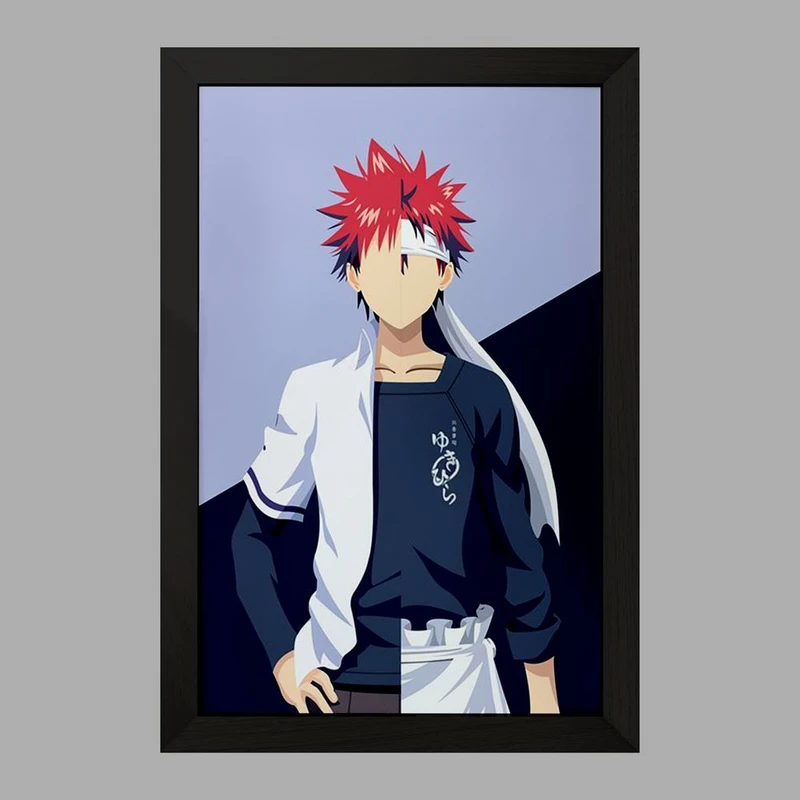 تابلو خندالو مدل سوما انیمه جنگ غذاها Food Wars  کد 17042