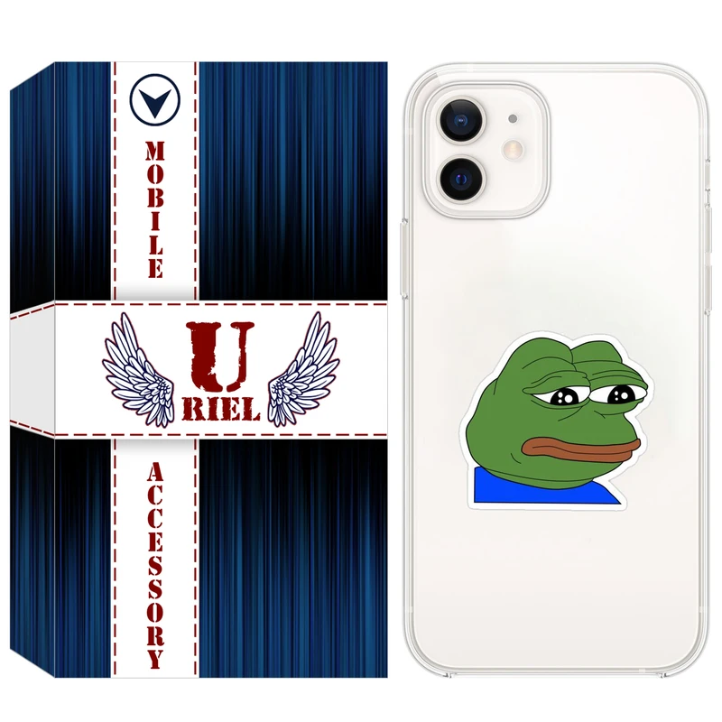 کاور یوریل مدل Clear کد 86 طرح قورباغه غمگین مناسب برای گوشی موبایل اپل iPhone 12