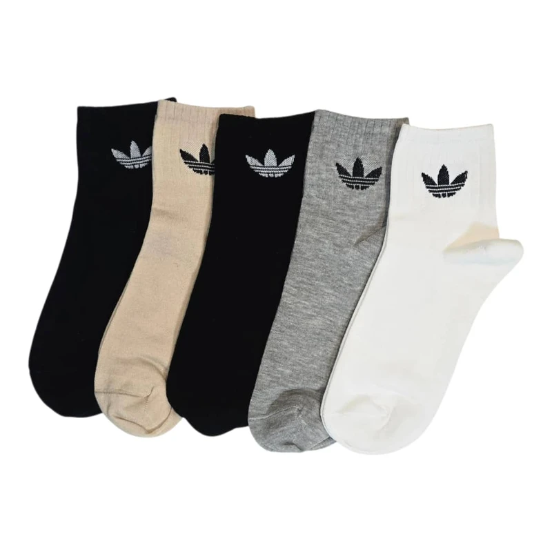 جوراب ساق کوتاه زنانه مدل اسپورت کش بسته 5 عددی