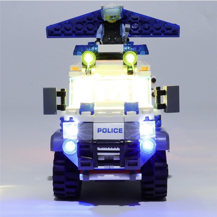قطعه ساختنی مدل لایتایلینگ کیت نورپردازی  sky police diamond heist 60209 کدLGK263