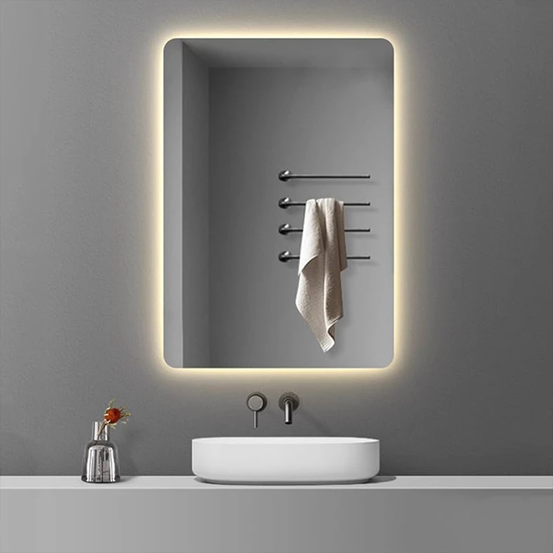 آینه سرویس بهداشتی مدل مستطیل عمودی بک لایت  کد wr70