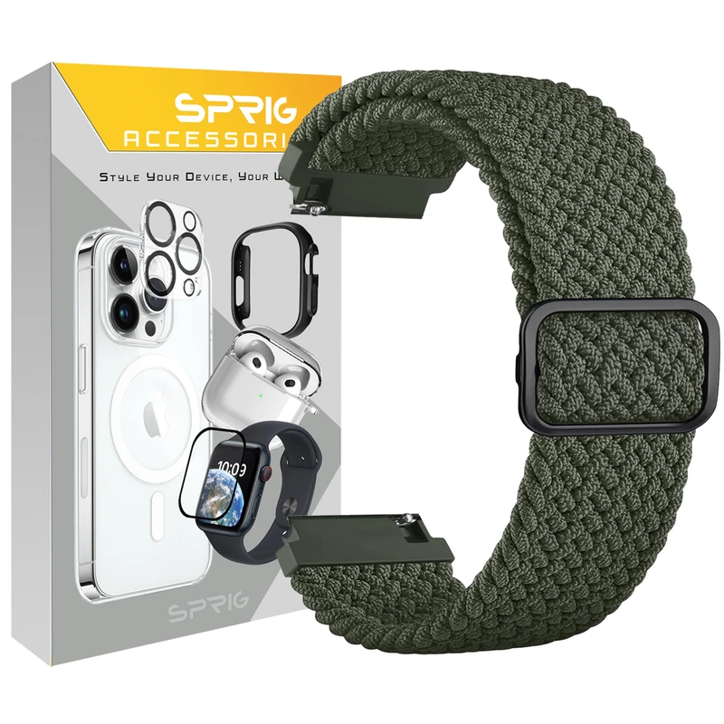بند اسپریگ مدل Braided Loop مناسب برای ساعت هوشمند سامسونگ Galaxy Watch 6 40mm / Watch 6 44mm / Watch 6 Classic 43mm / Watch 6 Classic 47mm