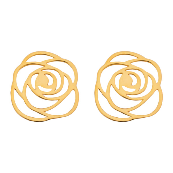 گوشواره طلا 18 عیار زنانه سهی مدل گل رز کد SE33