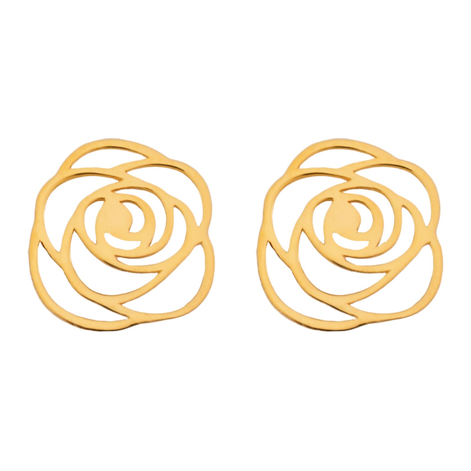 گوشواره طلا 18 عیار زنانه سهی مدل گل رز کد SE33 -  - 1