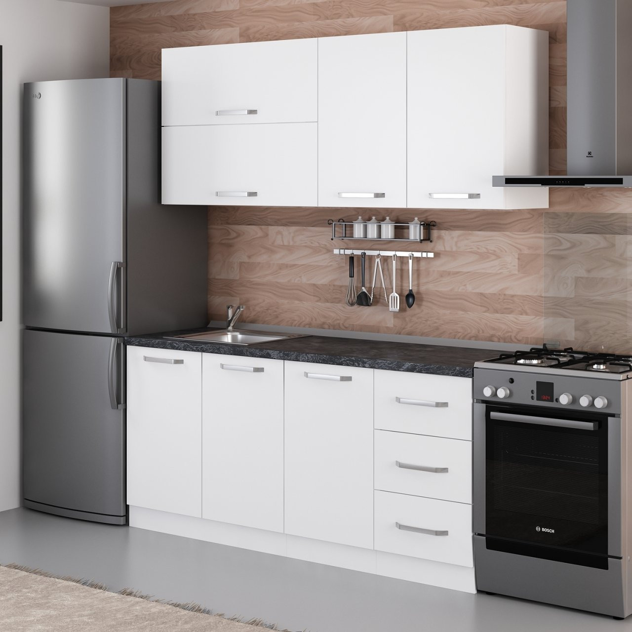 کابینت آشپزخانه مدل B-1 Minar 180 مجموعه دو عددی