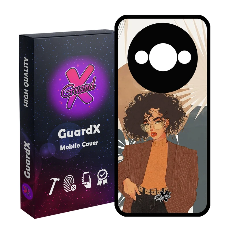 کاور گارد ایکس طرح Girl مدل Glass10369 مناسب برای گوشی موبایل شیائومی Redmi A3 4G/ A3X 4G/ Poco C61