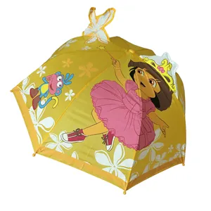 چتر بچگانه مدل فانتزی سه بعدی طرح پرنسس دورا و قورباغه کد V