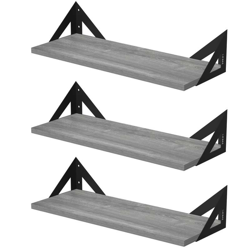 شلف دیواری دینیال مدل مثلثی کد DN4015 مجموعه سه عددی