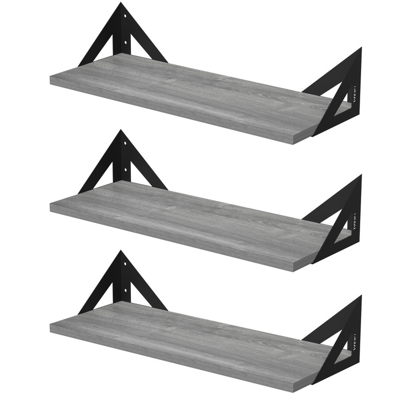 شلف دیواری دینیال مدل مثلثی کد DN4015 مجموعه سه عددی