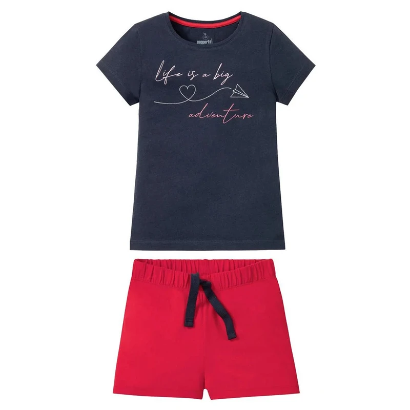 ست تی شرت و شلوارک دخترانه پیپرتس مدل 8472015