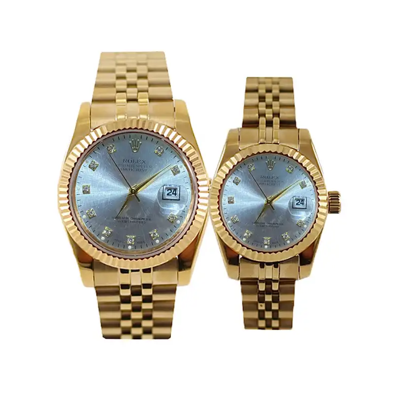 ست ساعت مچی عقربه ای زنانه و مردانه مدل date just