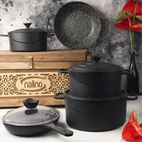 سرویس پخت و پز چدن 9 پارچه نالینو مدل Dio