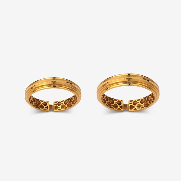 ست حلقه طلا 18 عیار زنانه و مردانه گلدم مدل R343010