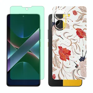 Glass Together model Green light screen protector suitable for Xiaomi Poco X7 Pro mobile phone with back cover sticker