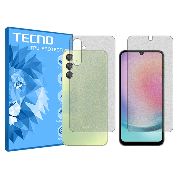 محافظ صفحه نمایش مات تکنو مدل HyMTT مناسب برای گوشی موبایل سامسونگ Galaxy A24 به همراه محافظ پشت گوشی 