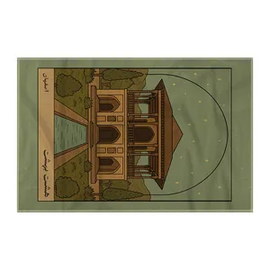 کاغذ کادو ترمه طراحان ایده مدل کارت هشت بهشت اصفهان کد map1506 سایز 57x37 سانتی متر