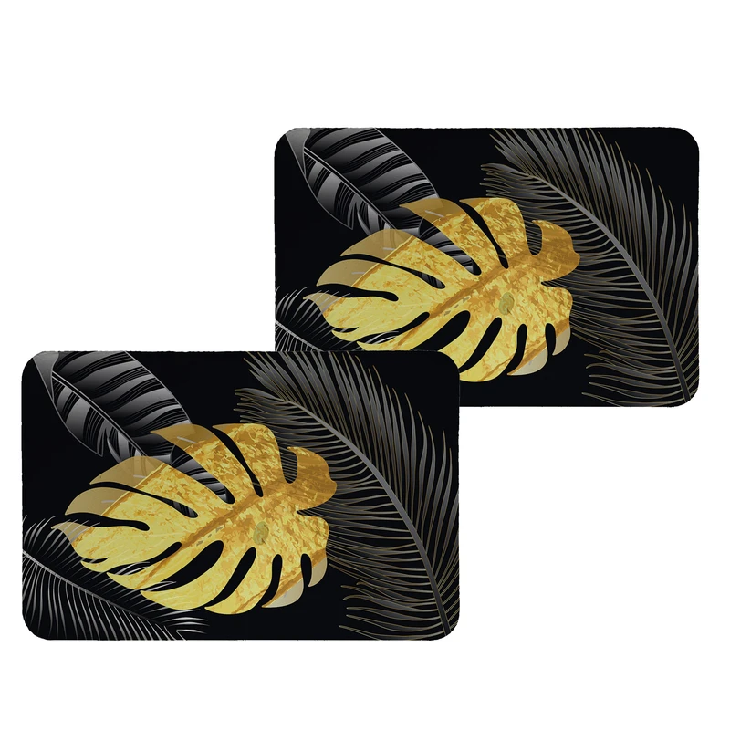 زیربشقابی طرح برگ کد 8987 بسته 2 عددی 