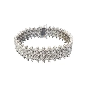 دستبند نقره زنانه ترمه 1 مدل مجلسی کد ds 1007