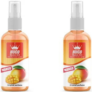 اسپری خوشبو کننده خودرو هوگو کد 013 با رایحه انبه حجم 50 میلی لیتر بسته 2 عددی