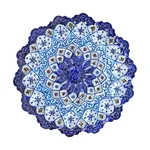 بشقاب دیوار کوب میناکاری مدل اسلیمی کد B30