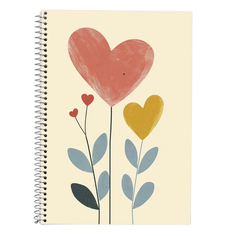 دفتر زبان 50 برگ مدوپد مدل دو خط طرح عاشقانه love کد DF14150