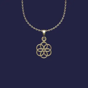 گردنبند طلا 18 عیار زنانه مدوپد مدل هندسی کد Z2-1-1006