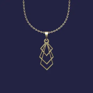 گردنبند طلا 18 عیار زنانه مدوپد مدل هندسی کد Y2-1-1053