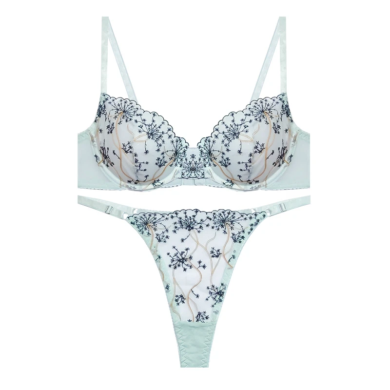 ست شورت و سوتین زنانه ژینا مدل توری طرح قاصدک کد 11483