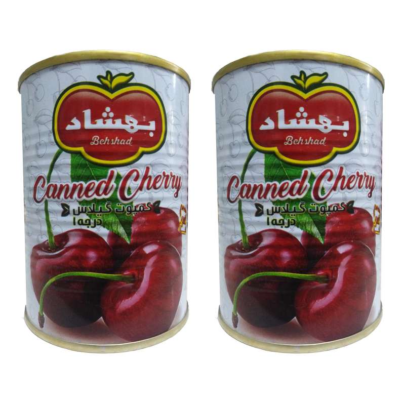 کمپوت گیلاس بهشاد - 400 گرم بسته 2 عددی