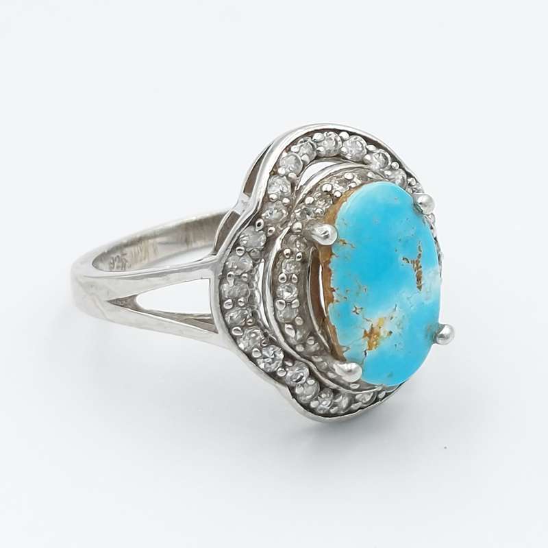 انگشتر نقره زنانه مدل فیروزه کد 20563