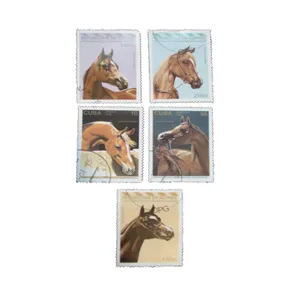 تمبر یادگاری مدل اسب کد DS1573 مجموعه 5 عددی