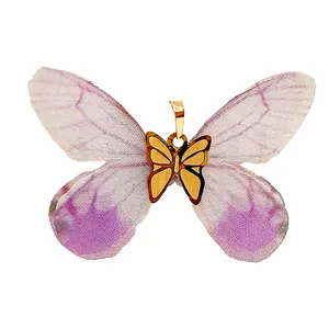 آویز گردنبند طلا 18 عیار زنانه مدل  پروانه کادویی رز کد 59-180