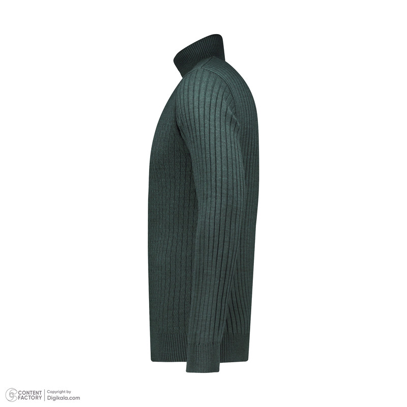 پلیور یقه اسکی مردانه تریکو پاییزان مدل PE800 رنگ یشمی