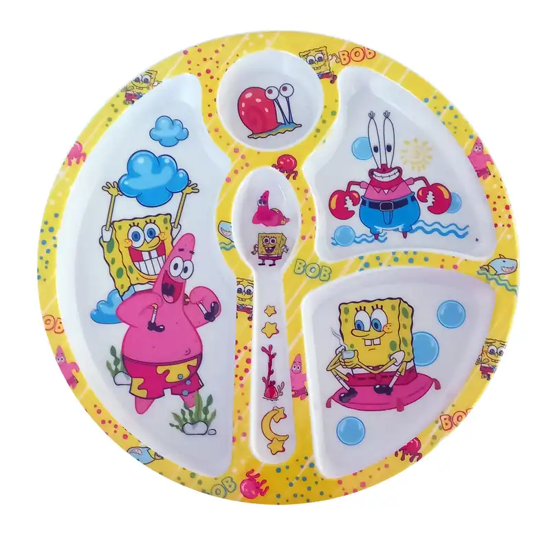 بشقاب غذاخوری کودک مدل باب اسفنجی کد 5