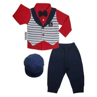 ست شومیز و شلوار نوزادی آدمک کد 110043