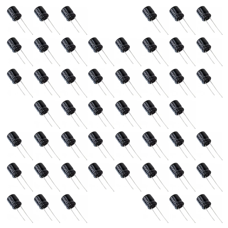 خازن الکترولیتی 68 میکرو فاراد 80 ولت جامیکن مدل 68uf-80v بسته 50 عددی